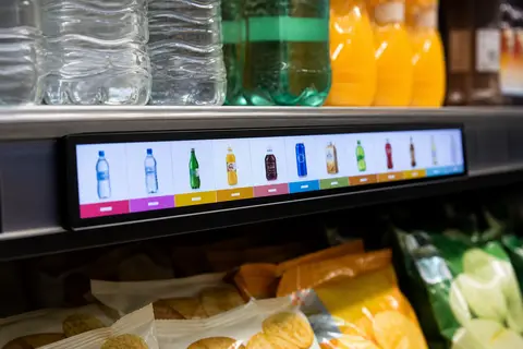 Supermarket shelf-bar LCD