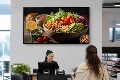 Wall-mount commercial display